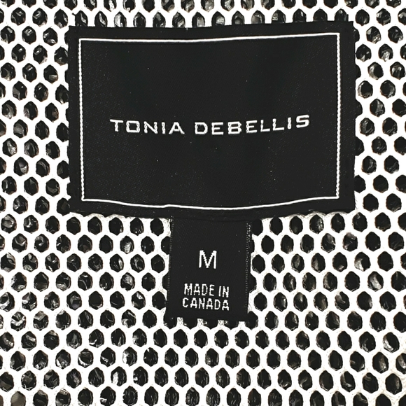 Nwot Tonia Debellis Designer Longsleeve Mesh Hooded Zip Front Jacket - Picture 3 of 16